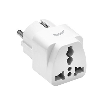 Adaptor universal, Usams, pentru priza retea electrica de 110V la 220V cu 10A, UK Marea Britanie, US America sau AU Australia la EU Europa, alb Adaptor universal, Usams, pentru priza retea electrica de 110V la 220V cu 10A, UK Marea Britanie, US America sau AU Australia la EU Europa, alb