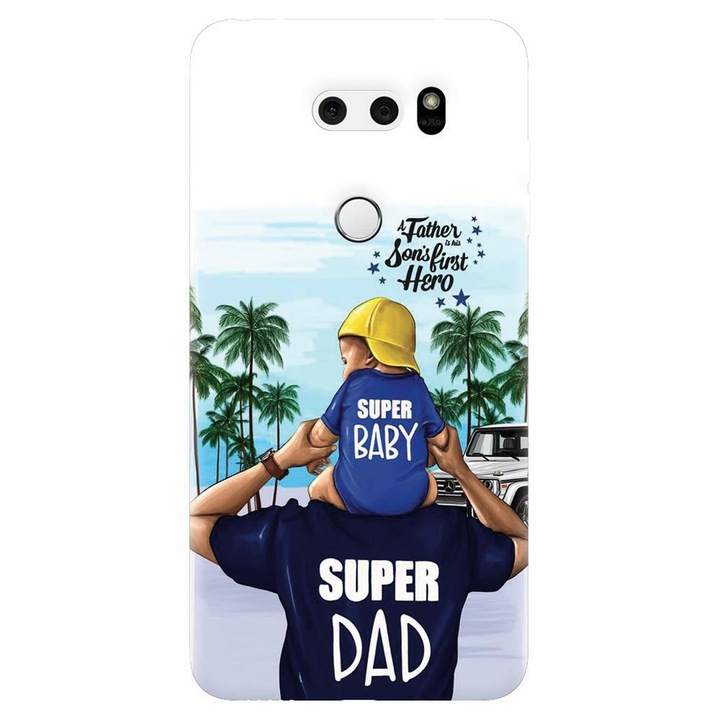 Силиконов калъф за Lg V30, Super Dad