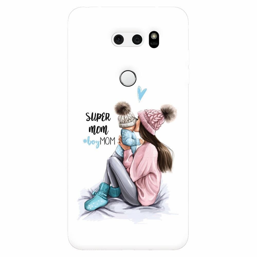 Husa silicon pentru Lg V30, Super Mom With Boy