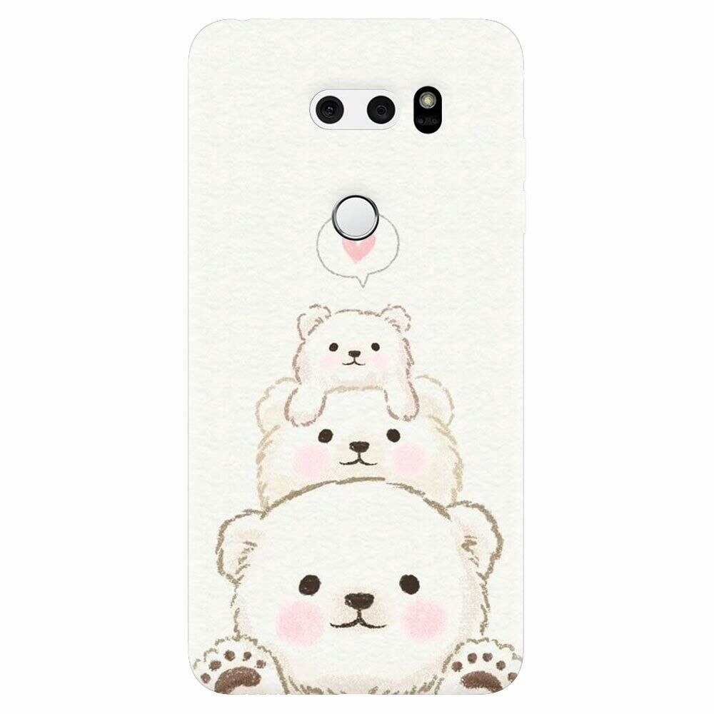 Husa silicon pentru Lg V30, Bear Family