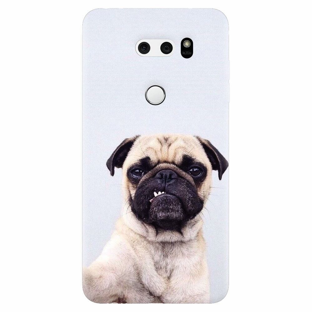 Husa silicon pentru Lg V30, Simple Pug Selfie