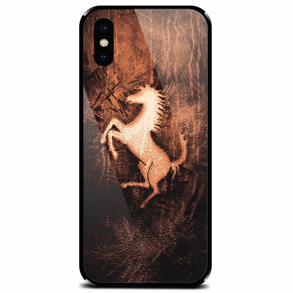 Husa din sticla securizata pentru Apple iPhone XS Max, Amazing Horse