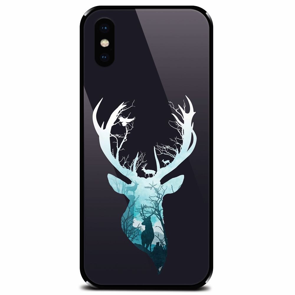 Husa din sticla securizata pentru Apple iPhone X, Cerb