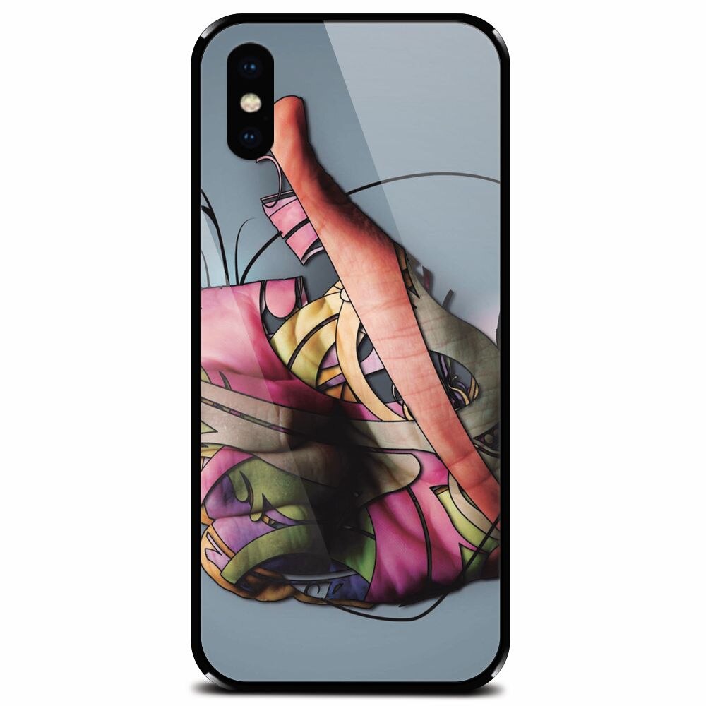 Husa din sticla securizata pentru Apple iPhone XS Max, Beautiful Hand Art