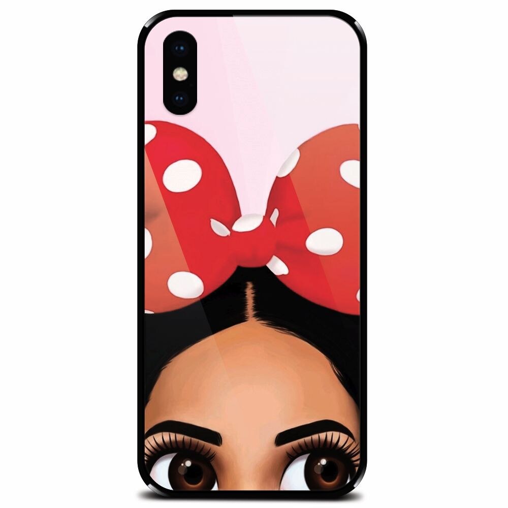 Husa din sticla securizata pentru Apple iPhone X, Anime Art Girl
