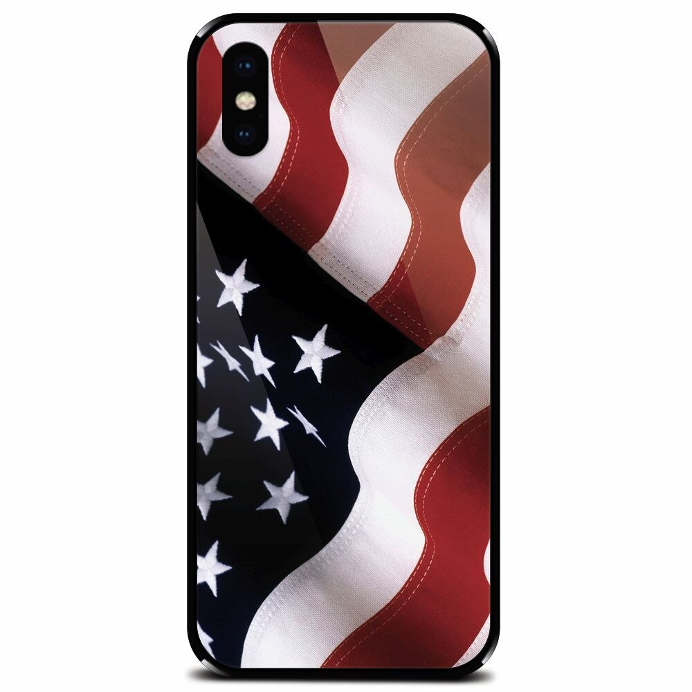 Husa din sticla securizata pentru Apple iPhone XS Max, American