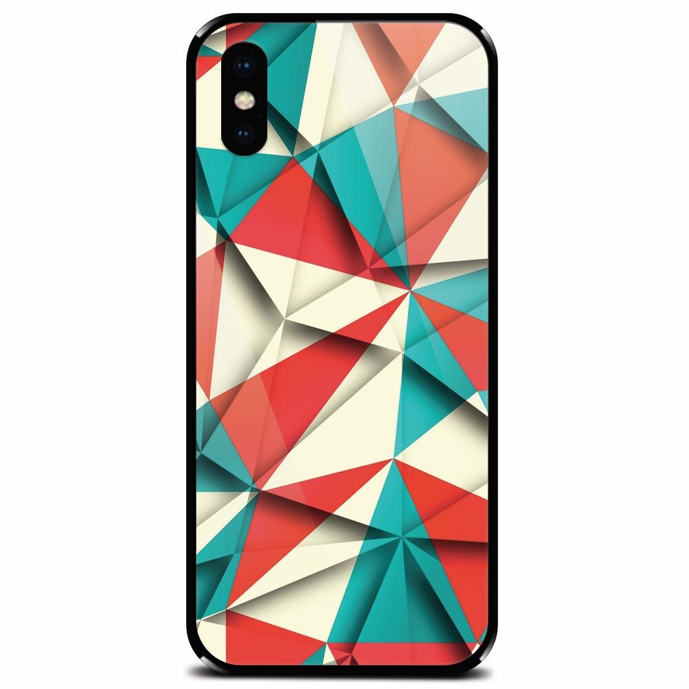 Husa din sticla securizata pentru Apple iPhone XS Max, Abstract Vector