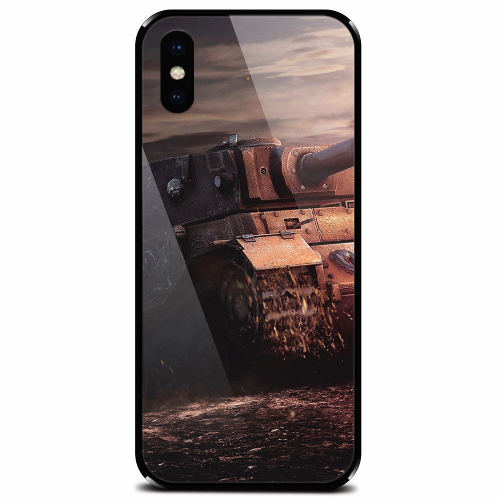 Husa din sticla securizata pentru Apple iPhone XS Max, ARL Tank Of Military