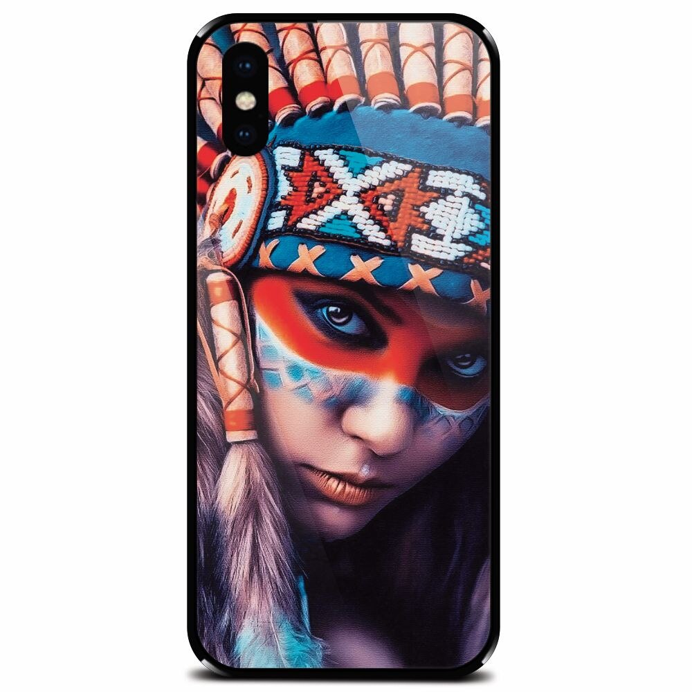 Husa din sticla securizata pentru Apple iPhone XS Max, Attractive Girl Model