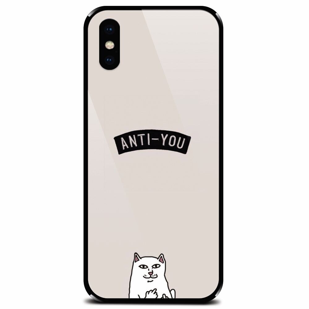 Husa din sticla securizata pentru Apple iPhone XS Max, Anti You