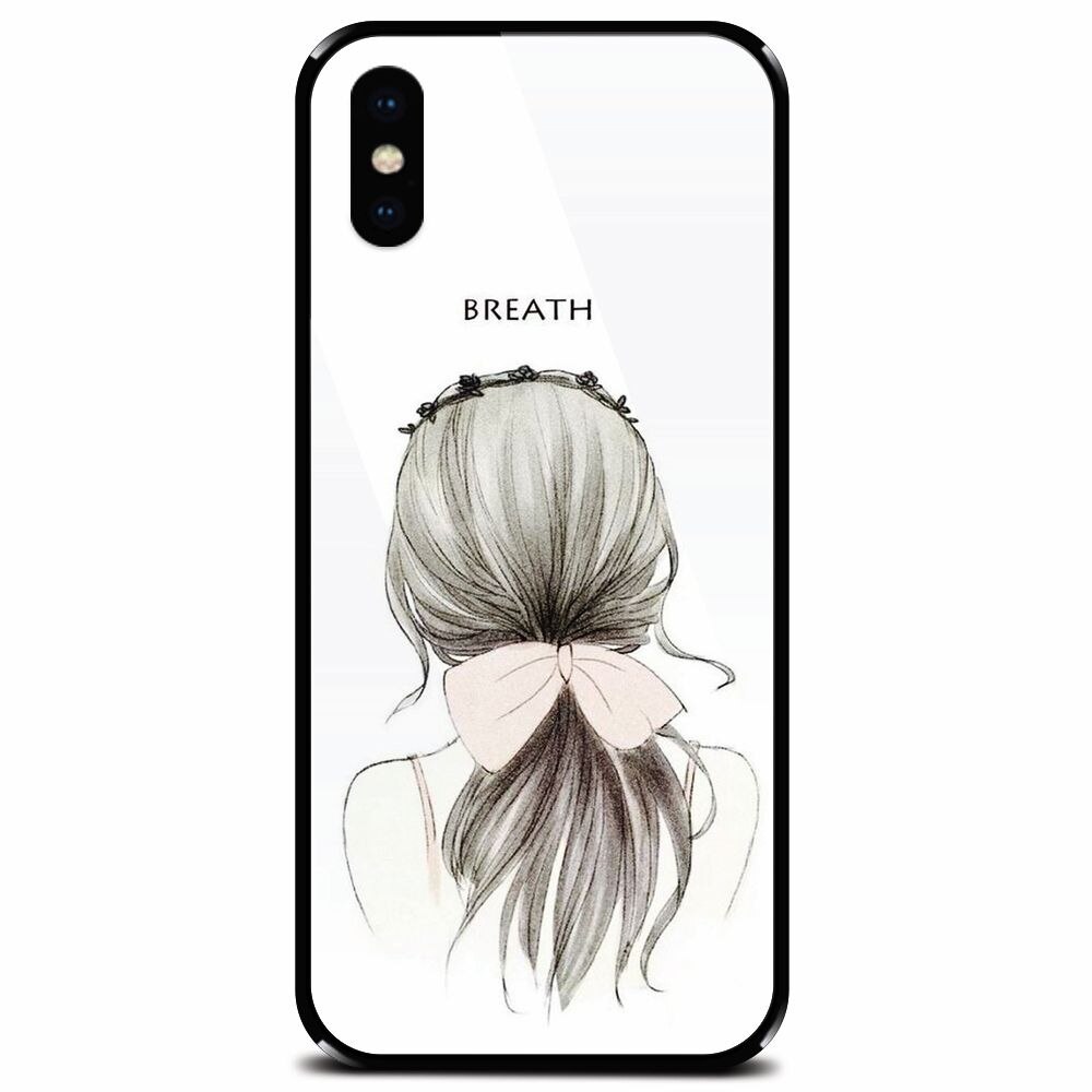 Husa din sticla securizata pentru Apple iPhone XS Max, Breath