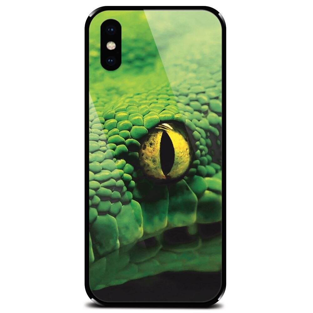 Husa din sticla securizata pentru Apple iPhone XS Max, Animal Eye