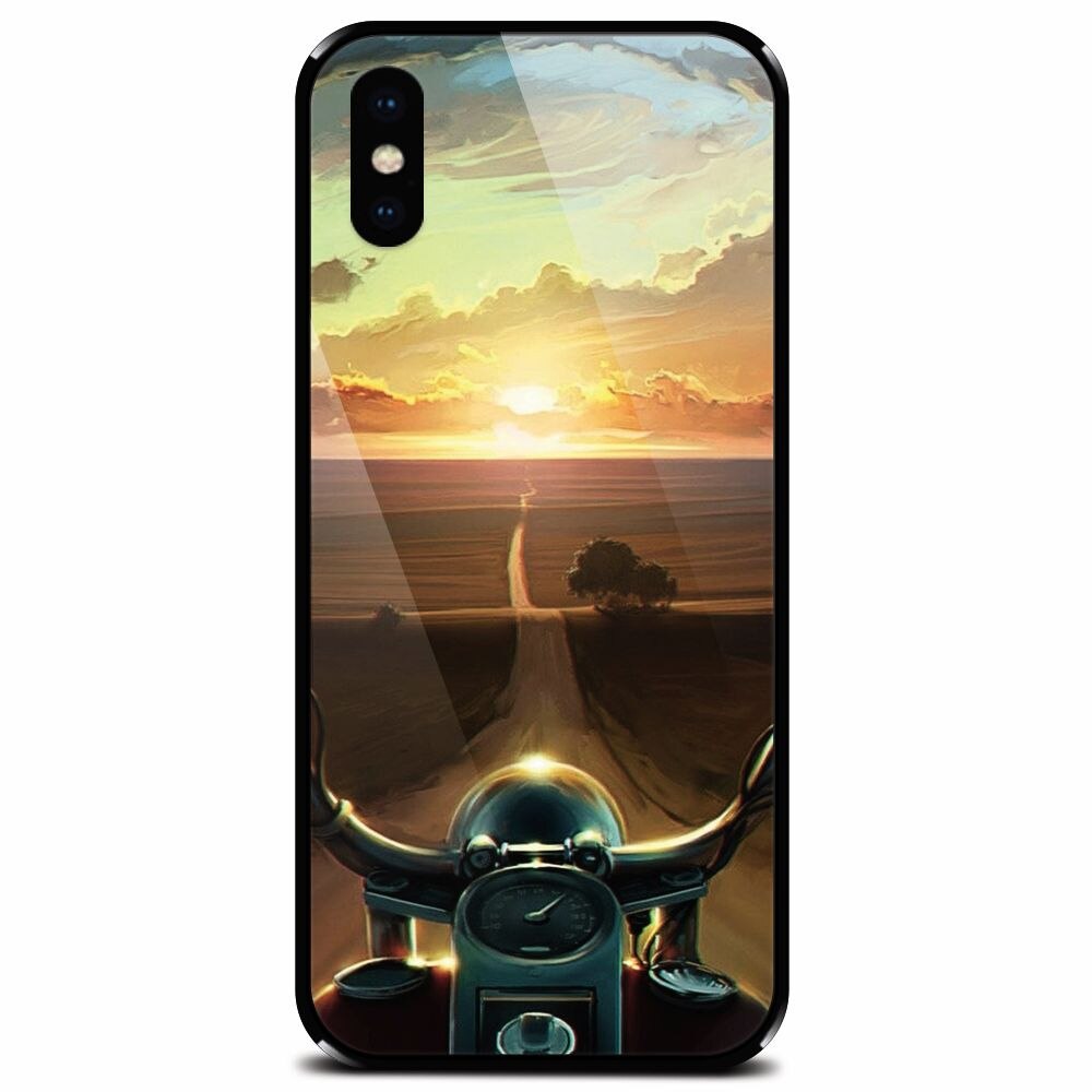 Husa din sticla securizata pentru Apple iPhone XS Max, Country Road