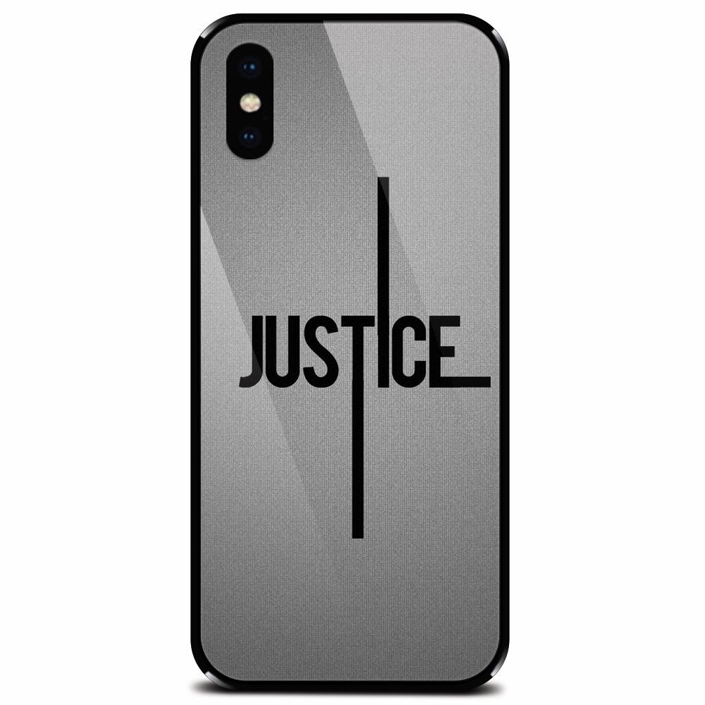 Husa din sticla securizata pentru Apple iPhone XS Max, Amir Justice Minimalistic Nubheebuccus Text