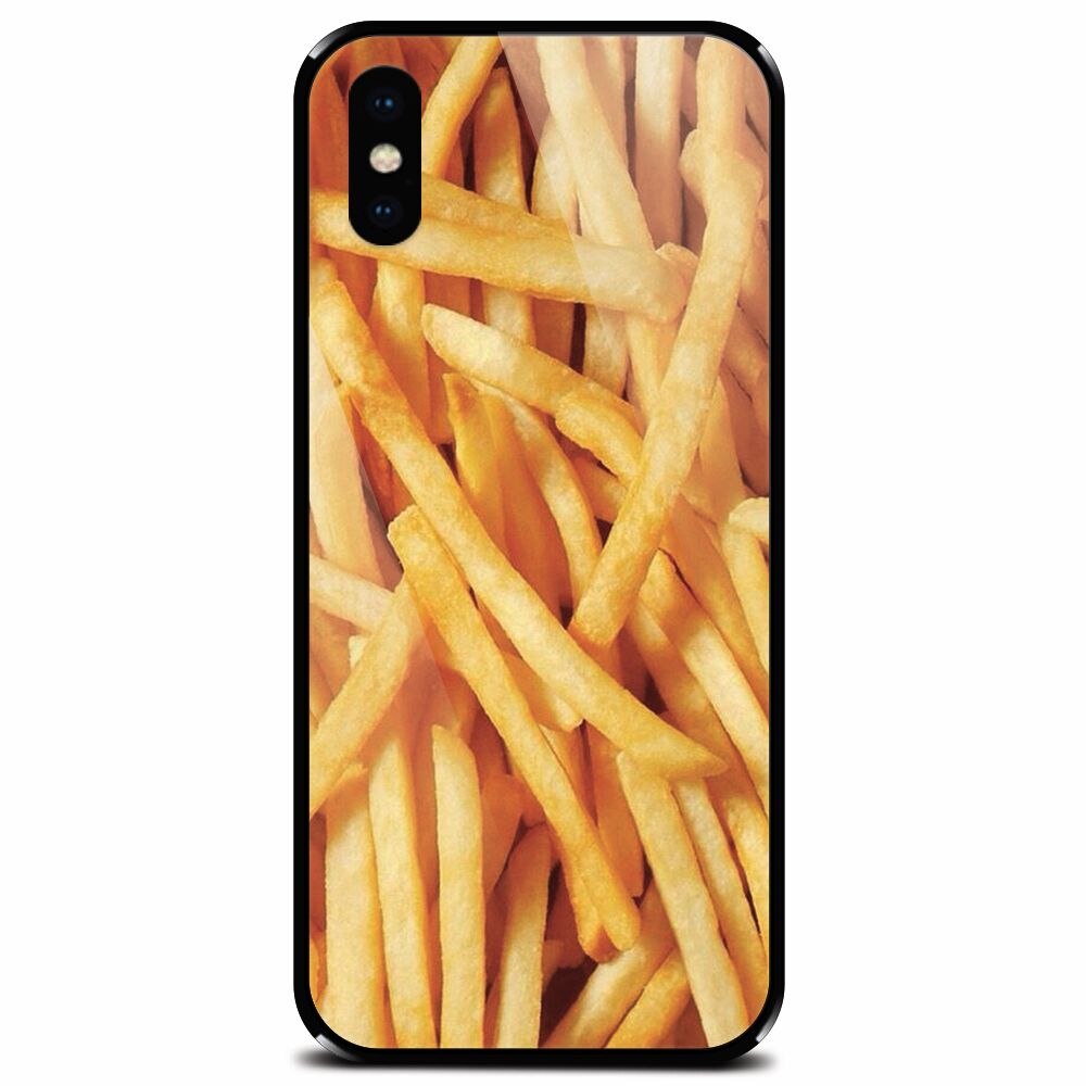 Husa din sticla securizata pentru Apple iPhone X, Fries