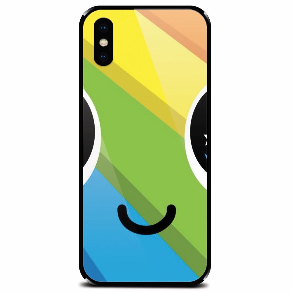 Husa din sticla securizata pentru Apple iPhone X, Happy Face