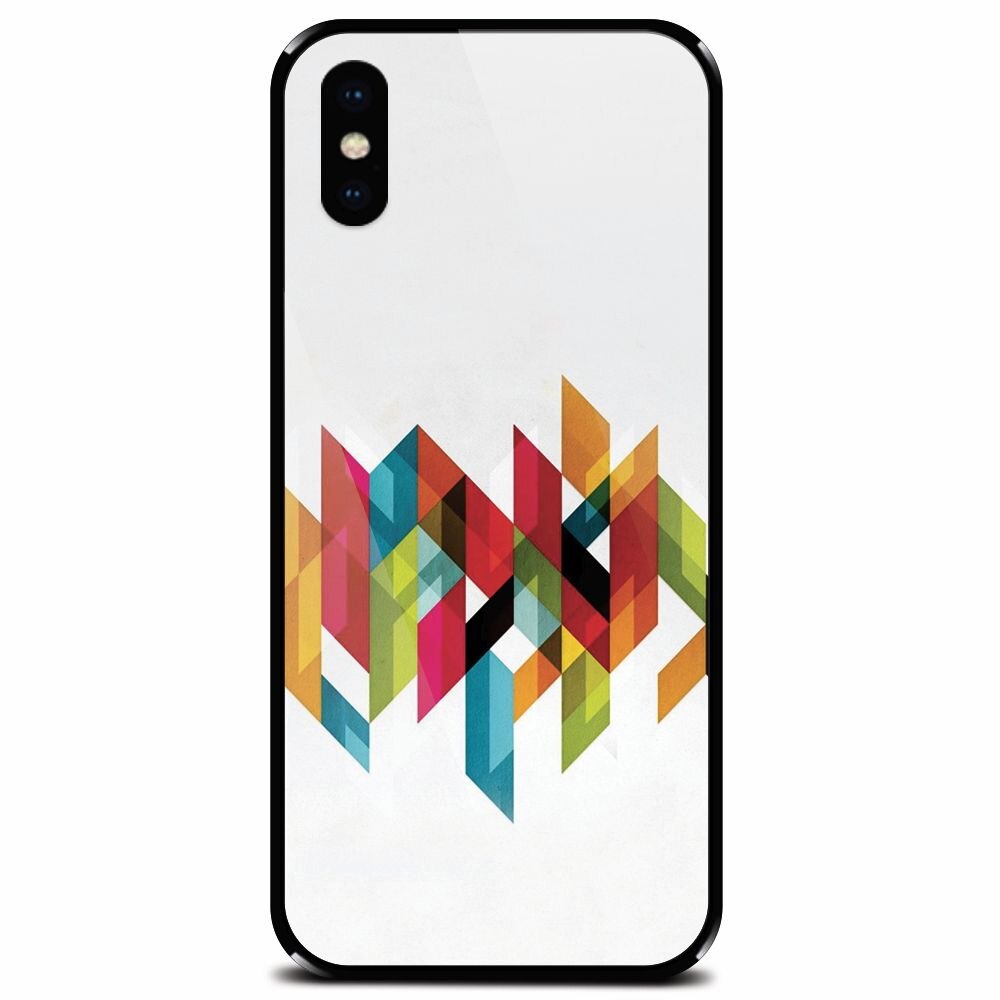 Husa din sticla securizata pentru Apple iPhone XS Max, Geometric