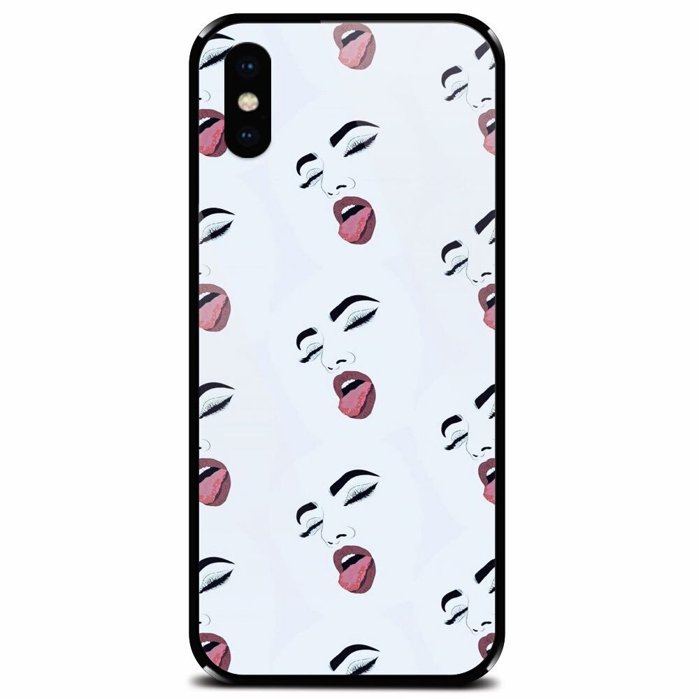 Husa din sticla securizata pentru Apple iPhone X, Dirty Babe