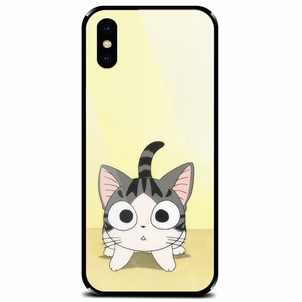 Husa din sticla securizata pentru Apple iPhone XS Max, Cute Ktty