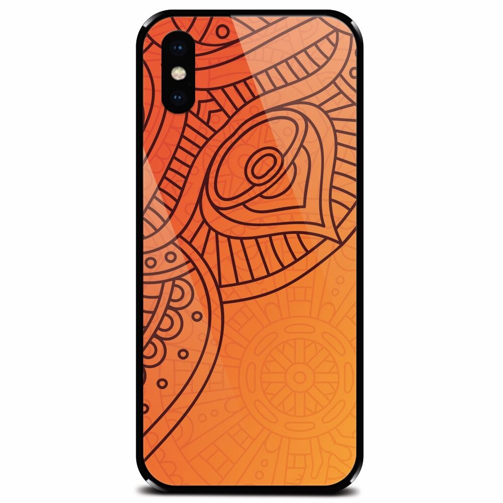 Husa din sticla securizata pentru Apple iPhone X, Indian Design