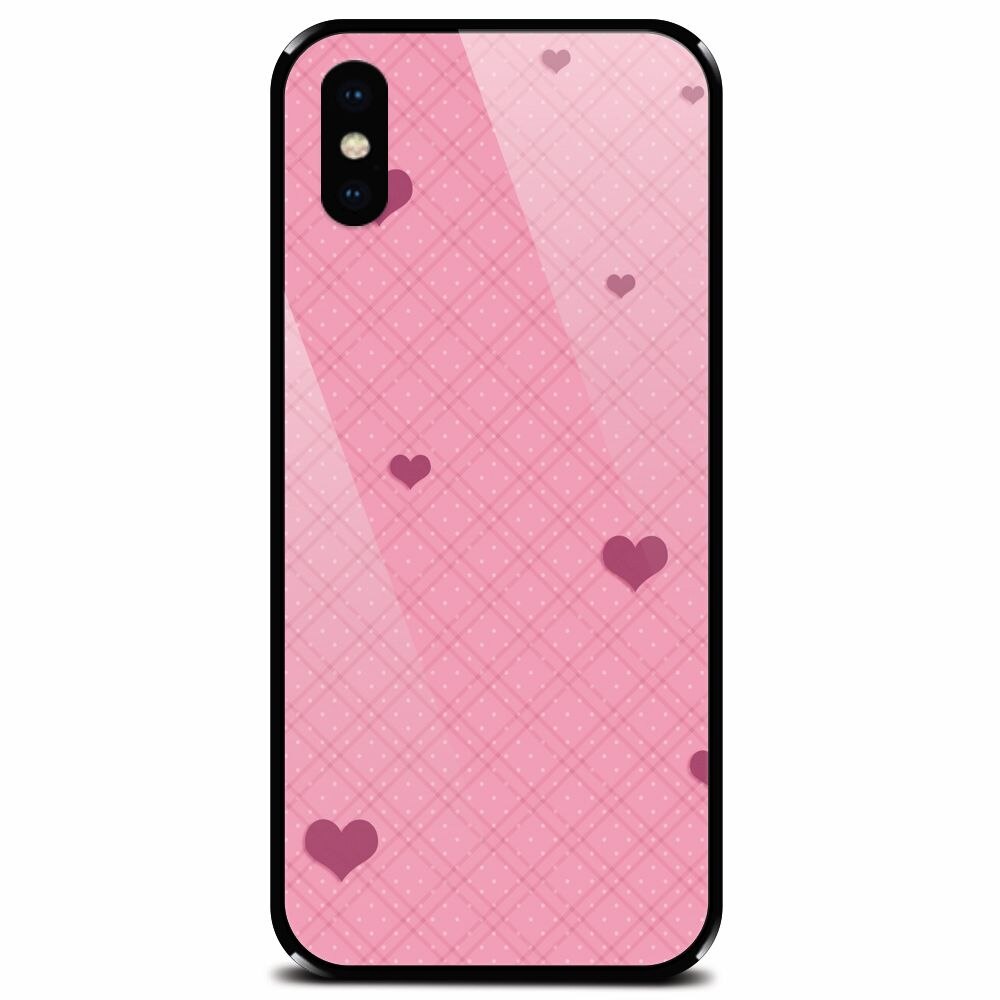 Husa din sticla securizata pentru Apple iPhone XS, Girlish 001