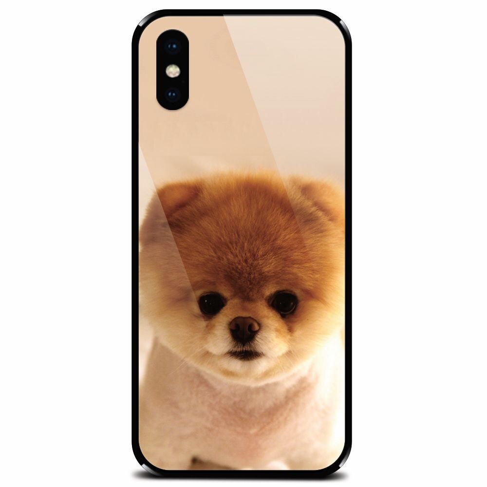 Husa din sticla securizata pentru Apple iPhone X, Cutest Puppy Dog