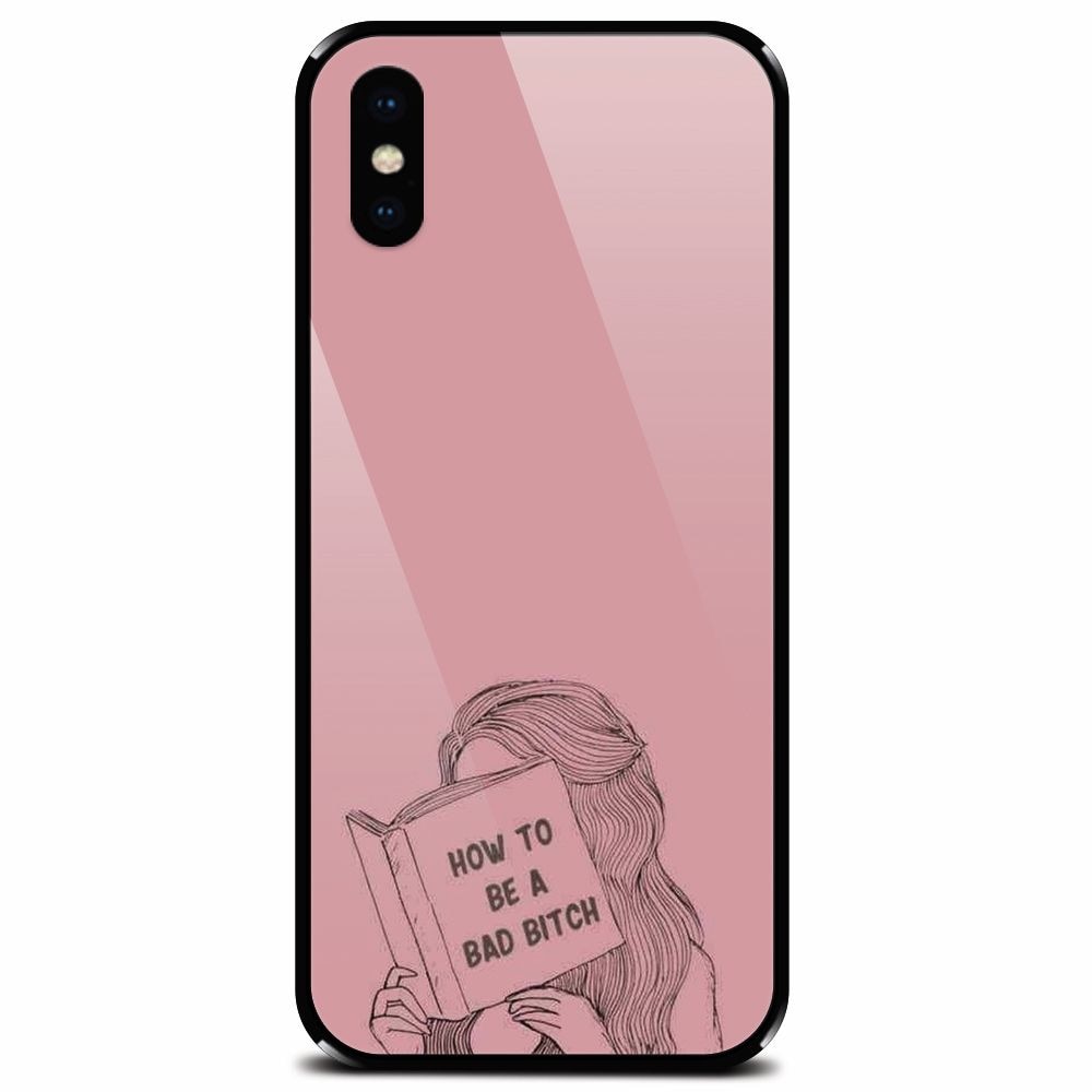 Husa din sticla securizata pentru Apple iPhone XS, How To Be A Bad