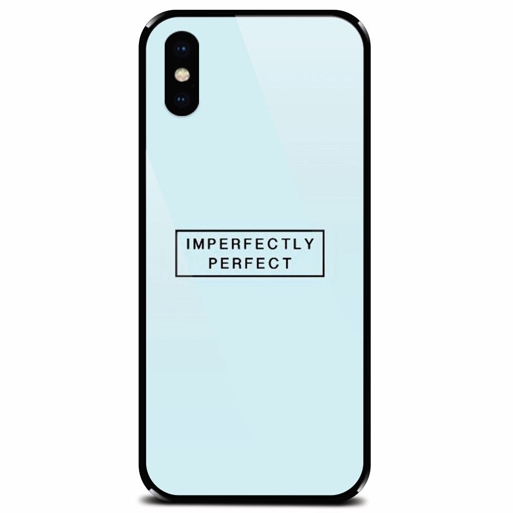 Husa din sticla securizata pentru Apple iPhone XS, Imperfectly Perfect