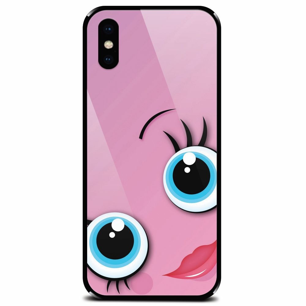 Husa din sticla securizata pentru Apple iPhone X, Girly Cute