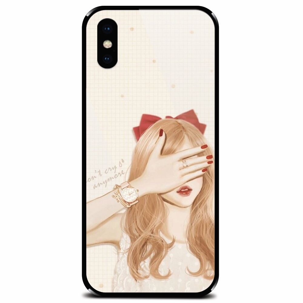 Husa din sticla securizata pentru Apple iPhone X, Dont Cry Anymore