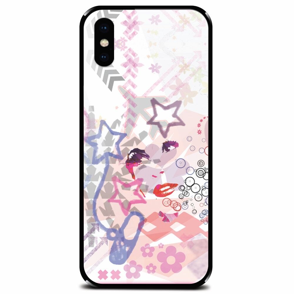 Husa din sticla securizata pentru Apple iPhone X, Girly Like