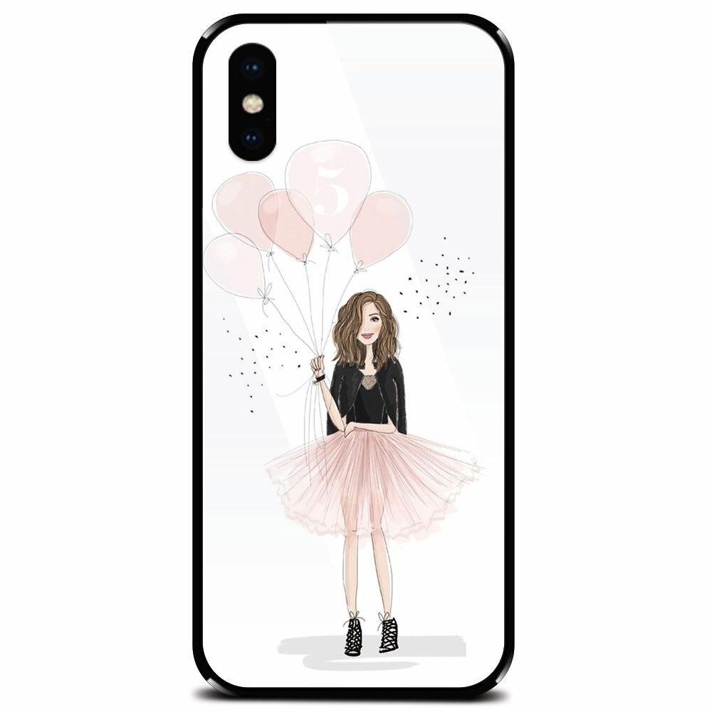 Husa din sticla securizata pentru Apple iPhone XS, Happy Aniversary