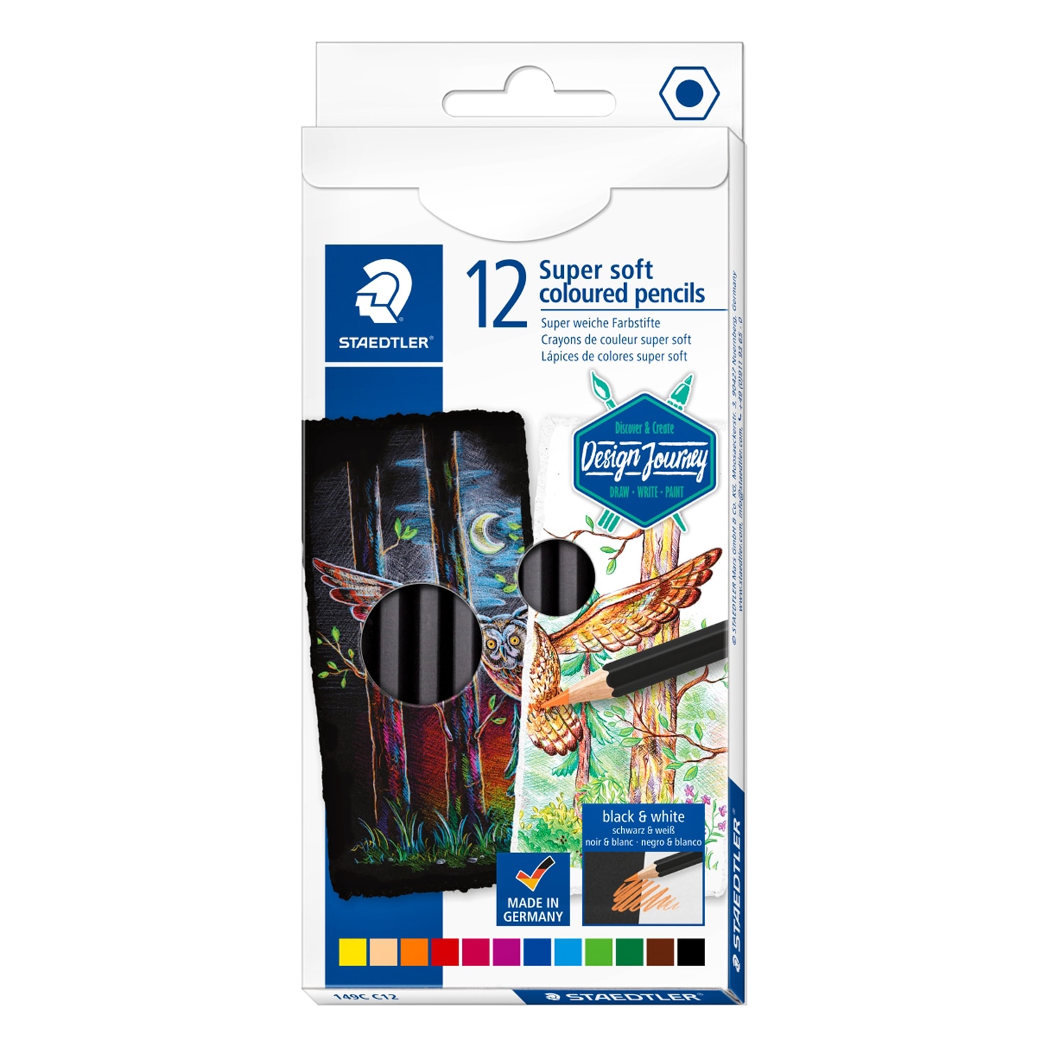Creion color Staedtler hexagonal 12/set ST-149C-C12