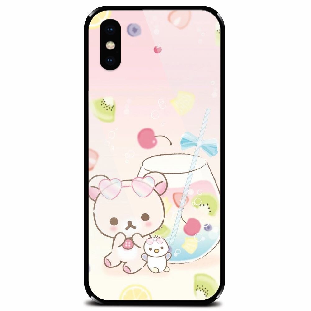 Husa din sticla securizata pentru Apple iPhone X, Tiny And Cute