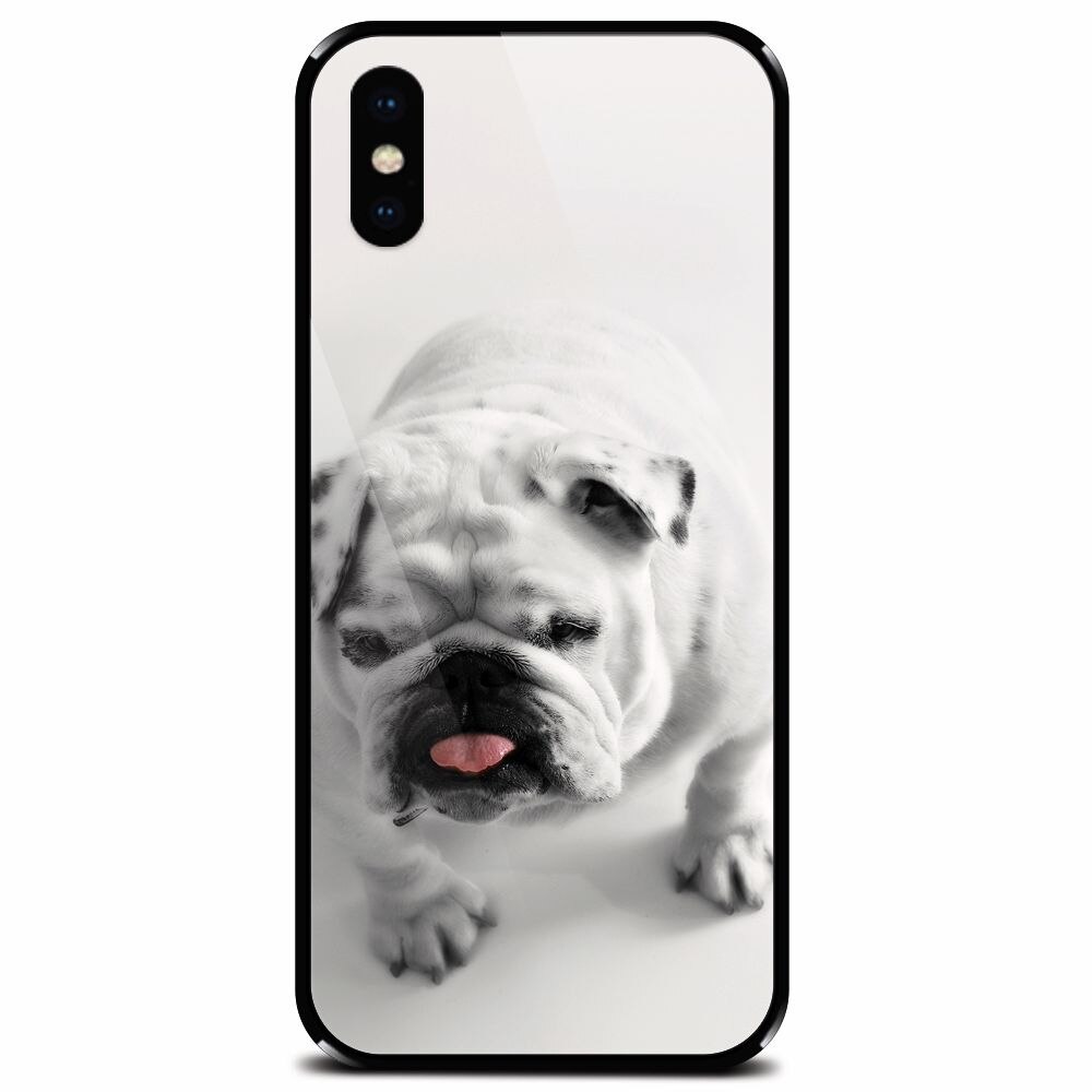 Husa din sticla securizata pentru Apple iPhone X, Pretty Doggy