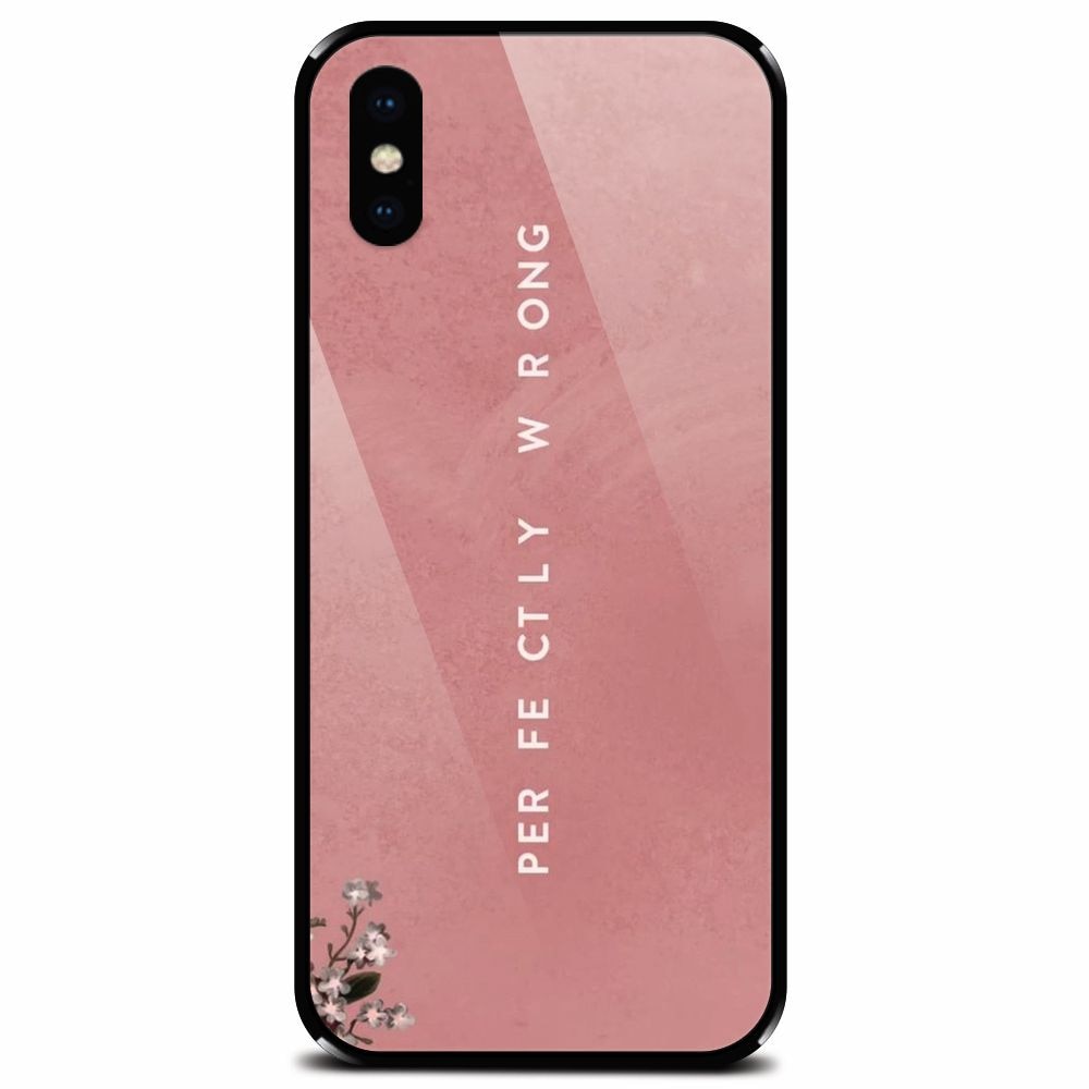 Husa din sticla securizata pentru Apple iPhone XS, Perfectly Wrong