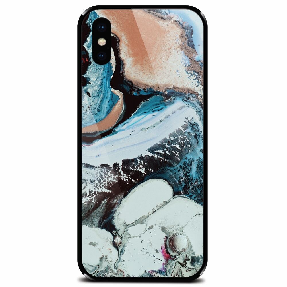 Husa din sticla securizata pentru Apple iPhone XS, Abstract 103