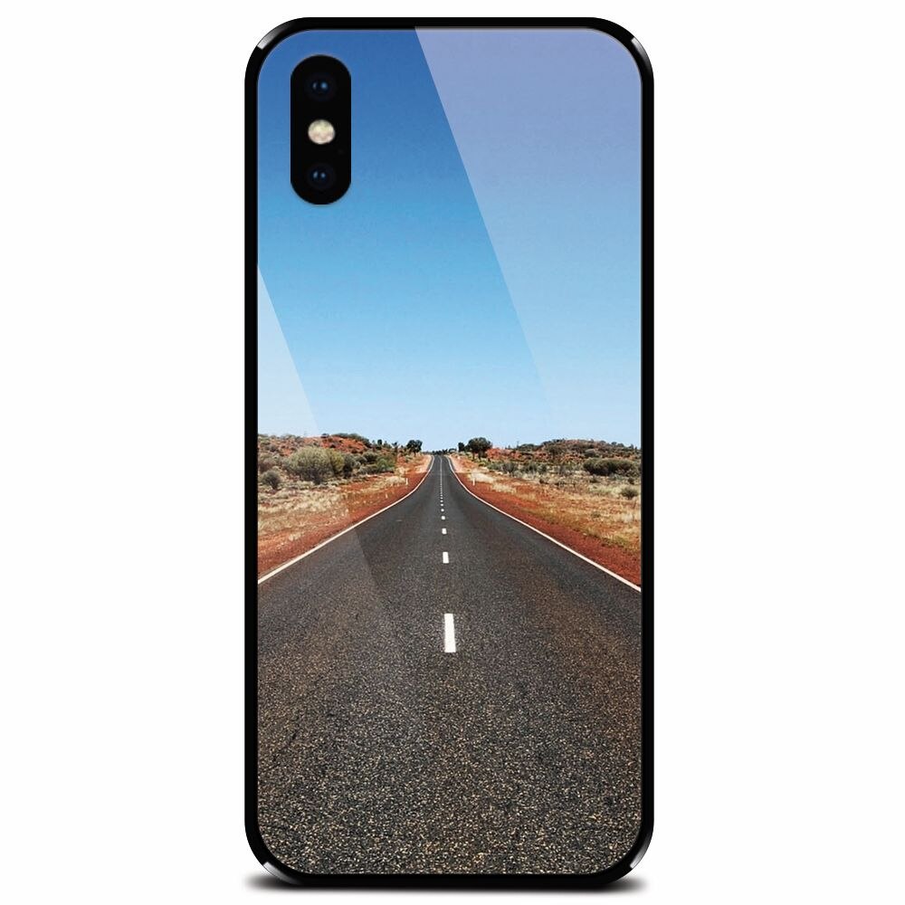 Husa din sticla securizata pentru Apple iPhone XS Max, Road To Future