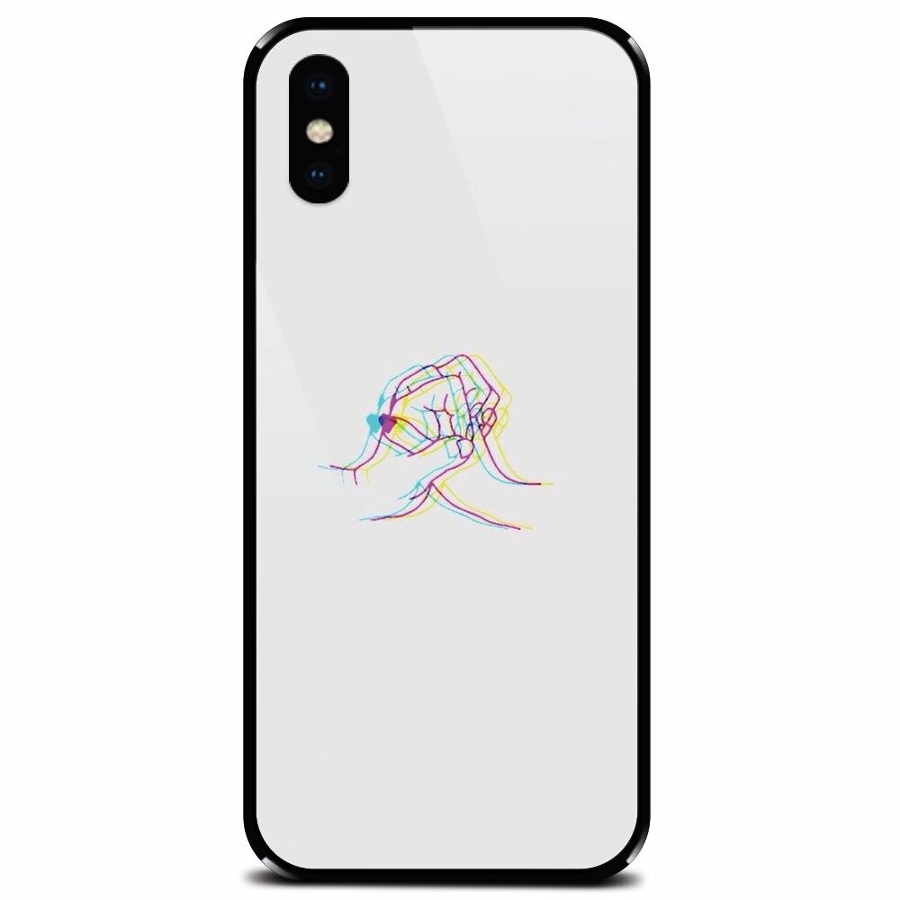 Husa din sticla securizata pentru Apple iPhone XS, With Love
