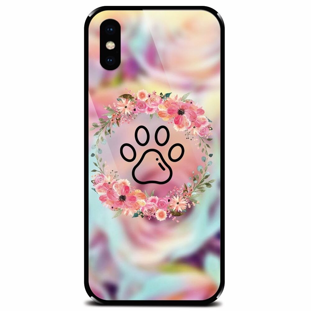 Husa din sticla securizata pentru Apple iPhone X, Animal Love