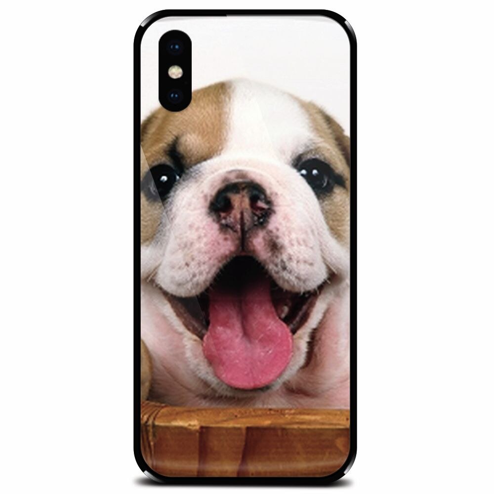 Husa din sticla securizata pentru Apple iPhone XS Max, Puppies 002