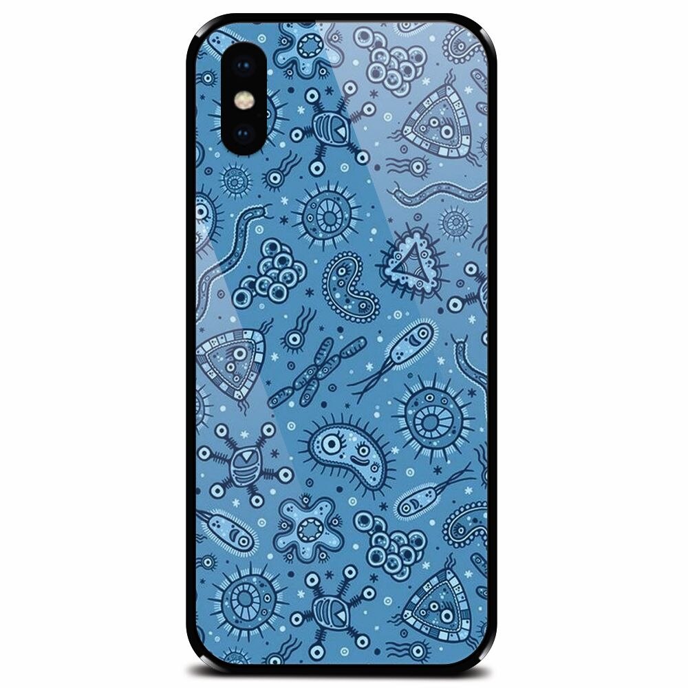Husa din sticla securizata pentru Apple iPhone X, Bacteria