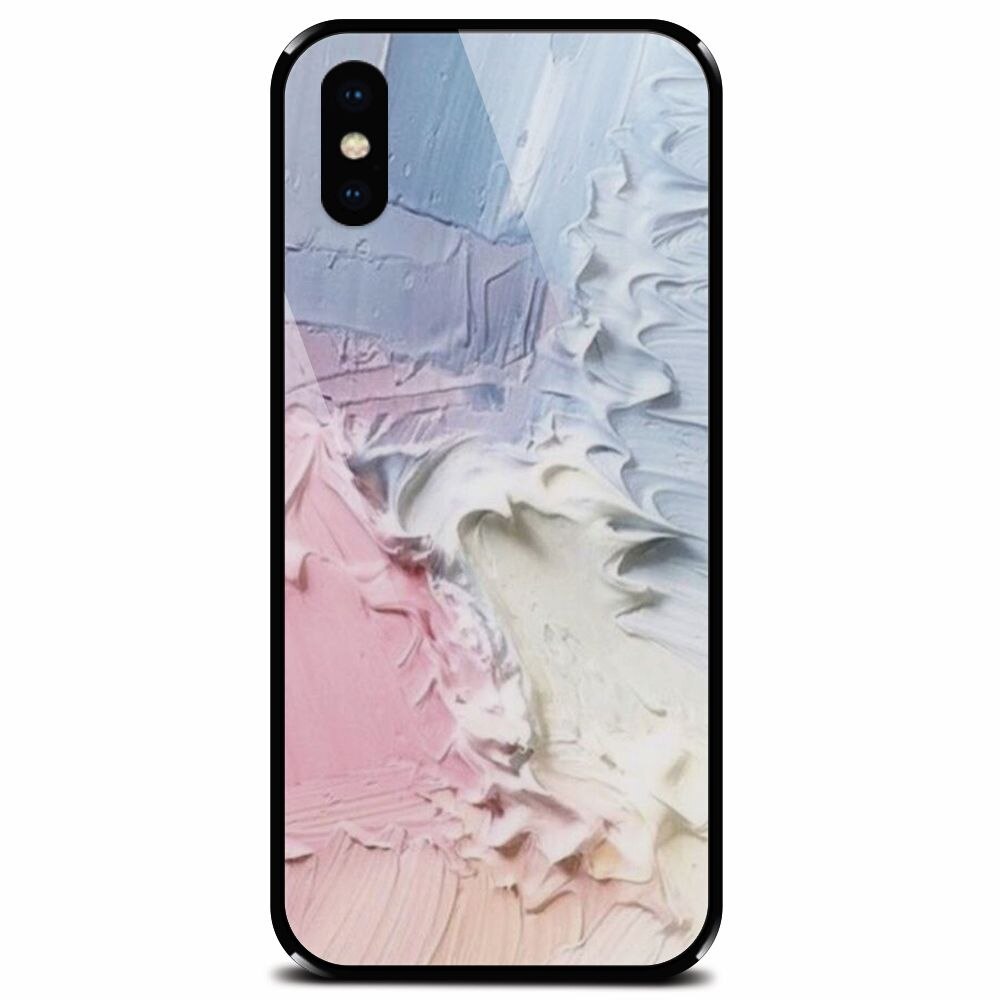 Husa din sticla securizata pentru Apple iPhone XS, Paint