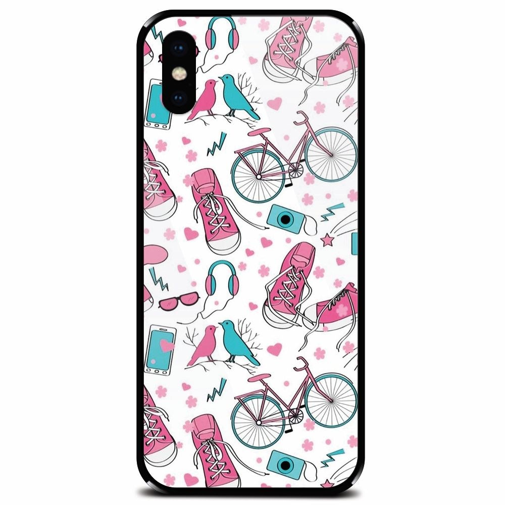 Husa din sticla securizata pentru Apple iPhone XS, Travel