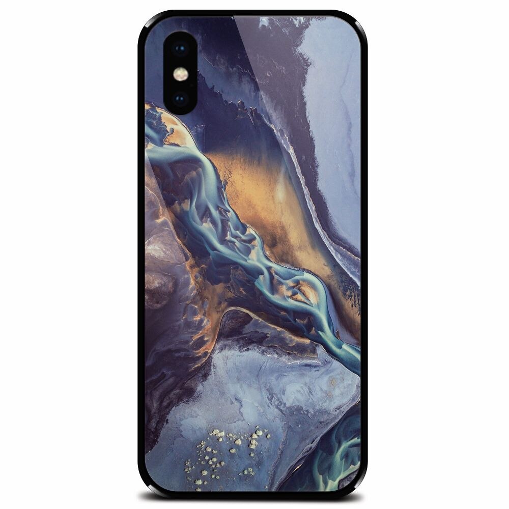 Husa din sticla securizata pentru Apple iPhone XS, Abstract 101