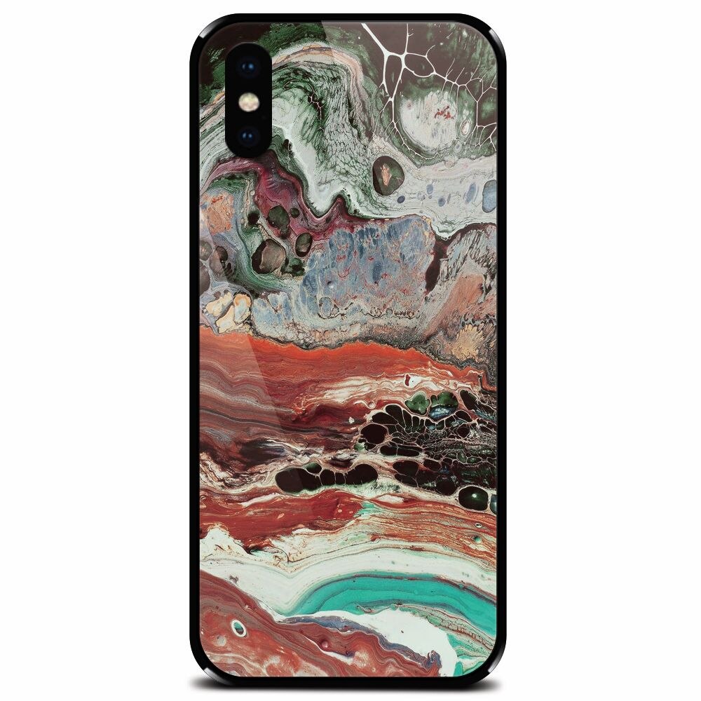 Husa din sticla securizata pentru Apple iPhone XS, Abstract 104