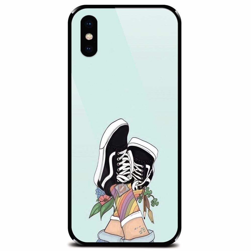 Husa din sticla securizata pentru Apple iPhone XS, Relax 2