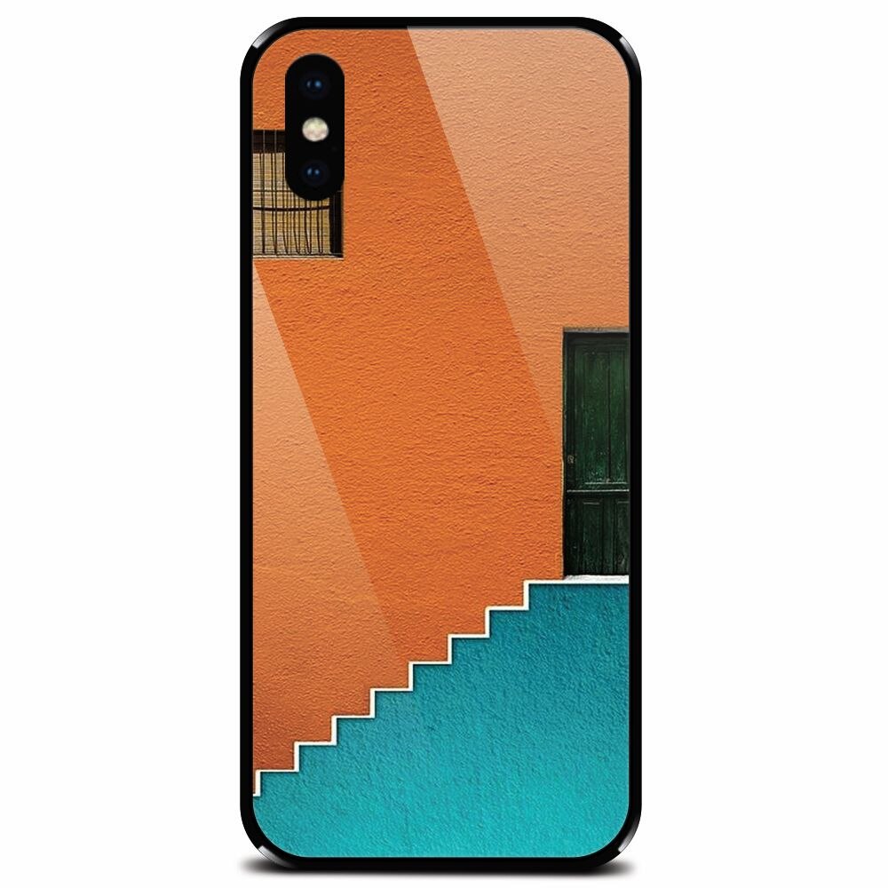Husa din sticla securizata pentru Apple iPhone X, Stairs