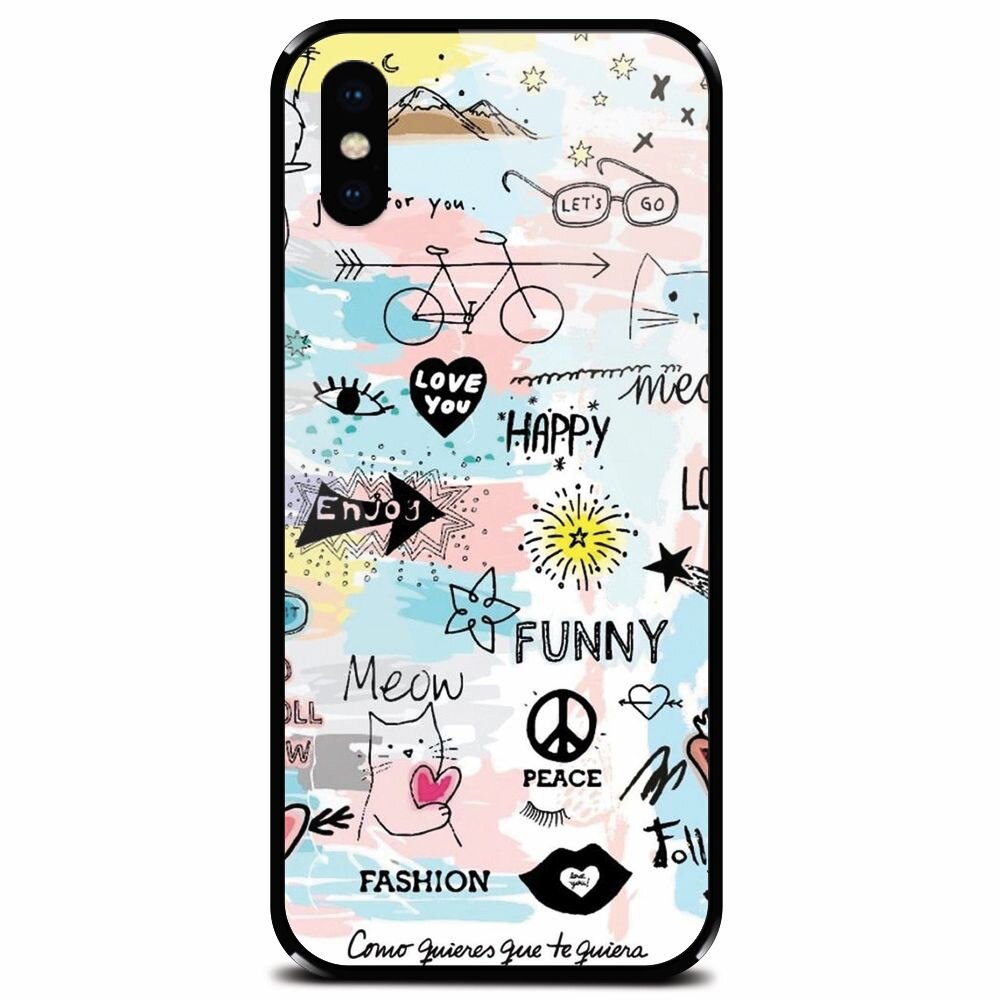 Husa din sticla securizata pentru Apple iPhone X, Enjoy