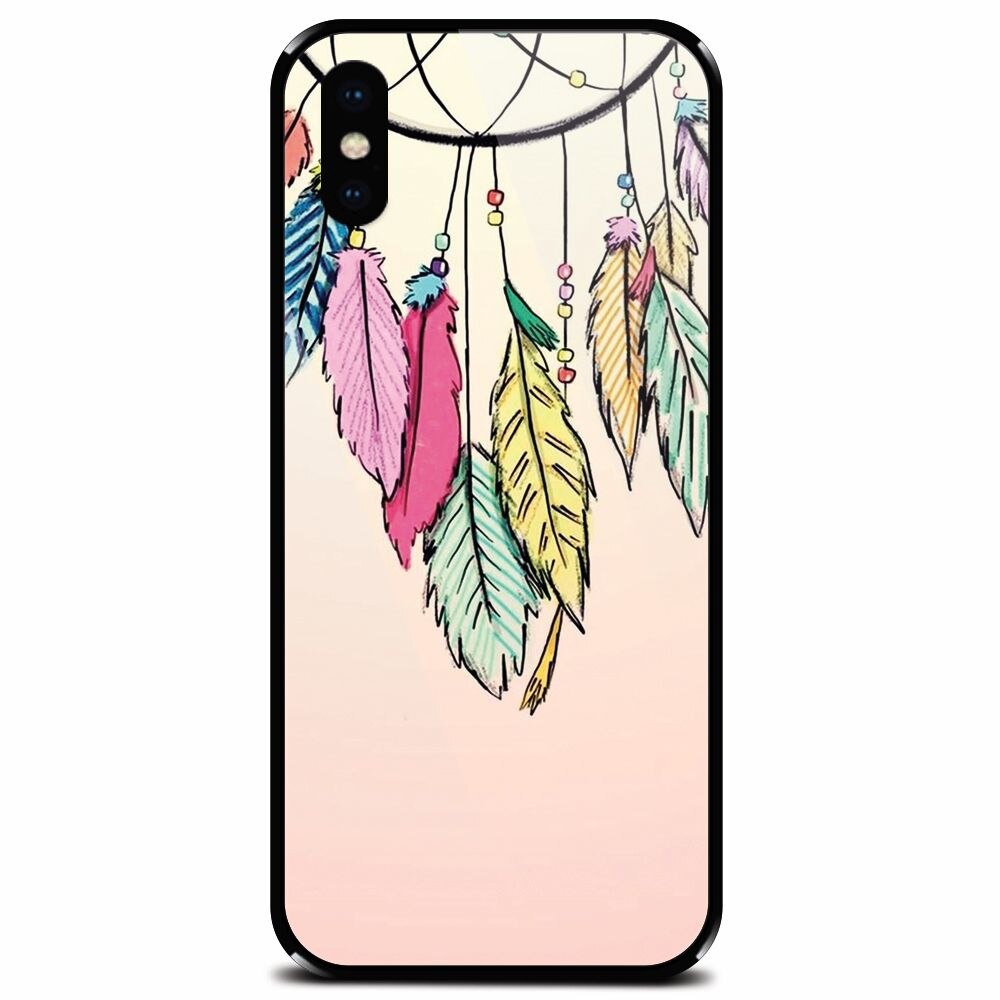 Husa din sticla securizata pentru Apple iPhone X, Dreamcatcher 101